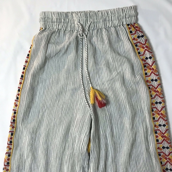 Anthropologie LAIA Stasia Embroider Wide Leg Pants - Picture 5 of 8